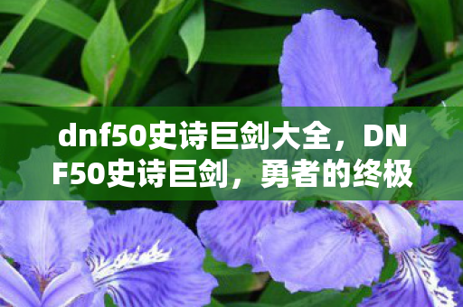 dnf50史诗巨剑大全,DNF50史诗巨剑,勇者的终极追求 dnf50史诗巨剑大全,DNF50史诗巨剑,勇者的终极追求