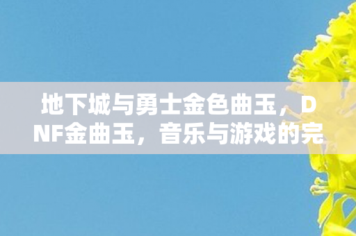 地下城与勇士金色曲玉，DNF金曲玉，音乐与游戏的完美融合