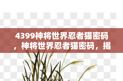 4399神将世界忍者猫密码，神将世界忍者猫密码，揭秘游戏中的神秘角色