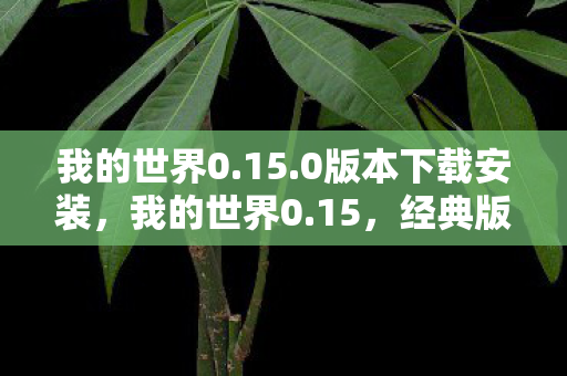 我的世界0.15.0版本下载安装，我的世界0.15，经典版本的回忆与探索