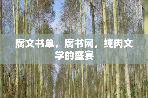 腐文书单，腐书网，纯肉文学的盛宴