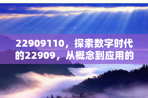22909110，探索数字时代的22909，从概念到应用的奇妙旅程
