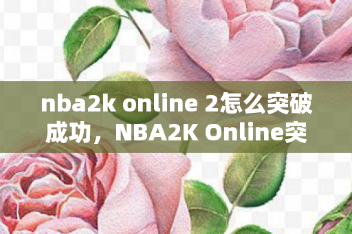 nba2k online 2怎么突破成功，NBA2K Online突破技巧全解析，从基础到进阶的实战攻略