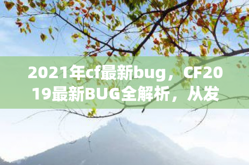 2021年cf最新bug，CF2019最新BUG全解析，从发现到修复，开发者们的挑战与应对