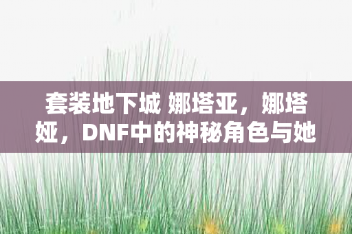 套装地下城 娜塔亚，娜塔娅，DNF中的神秘角色与她的传奇故事