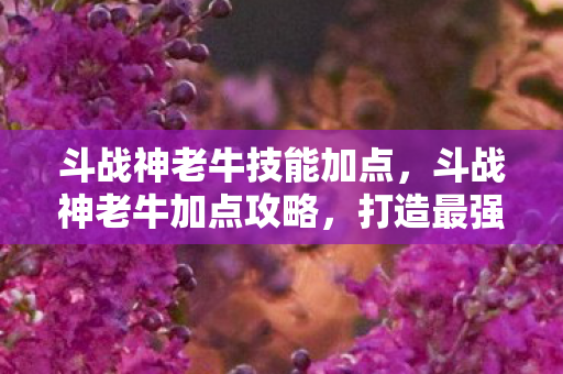斗战神老牛技能加点，斗战神老牛加点攻略，打造最强坦克