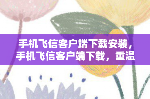 手机飞信客户端下载安装，手机飞信客户端下载，重温经典通讯工具