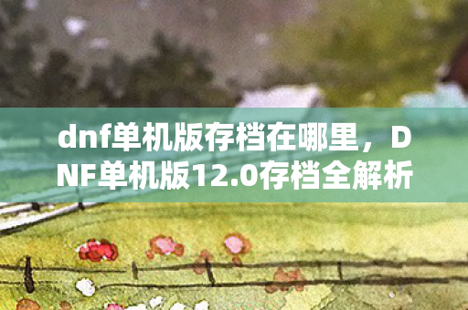 dnf单机版存档在哪里，DNF单机版12.0存档全解析，打造你的专属冒险之旅