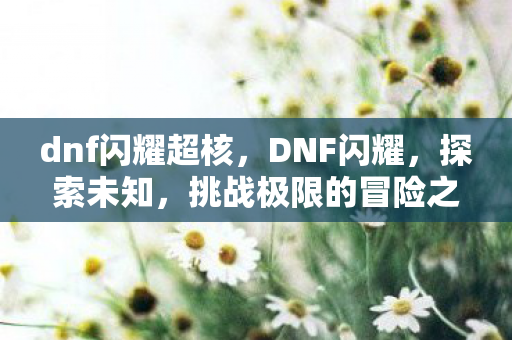 dnf闪耀超核，DNF闪耀，探索未知，挑战极限的冒险之旅