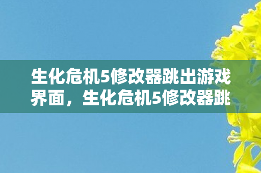 生化危机5修改器跳出问题解决方案图片