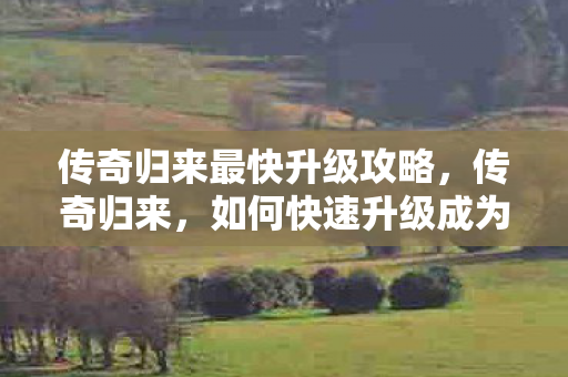 如何快速升级成为游戏高手图片