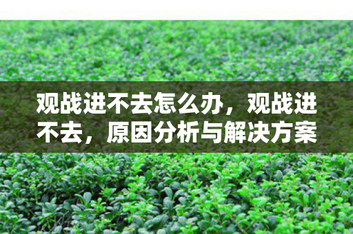 原因分析与解决方案图片