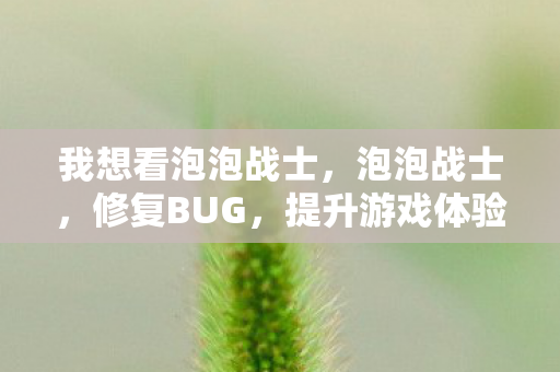 我想看泡泡战士图片