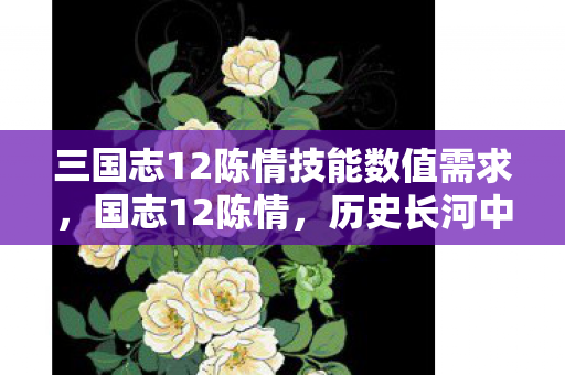 三国志12陈情技能数值需求图片