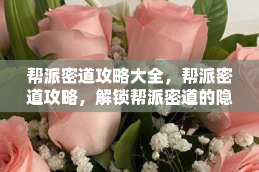 解锁帮派密道的隐藏秘密图片