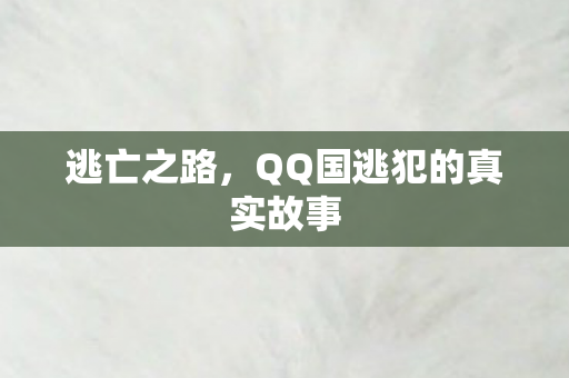 逃亡之路,QQ国逃犯的真实故事 逃亡之路,QQ国逃犯的真实故事