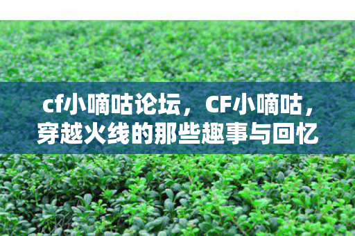 cf小嘀咕论坛，CF小嘀咕，穿越火线的那些趣事与回忆