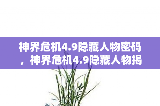 神界危机4.9隐藏人物密码,神界危机4.9隐藏人物揭秘,解锁未知英雄,挑战全新冒险 神界危机4.9隐藏人物密码,神界危机4.9隐藏人物揭秘,解锁未知英雄,挑战全新冒险