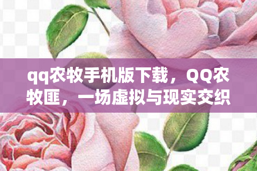 qq农牧手机版下载，QQ农牧匪，一场虚拟与现实交织的农场冒险