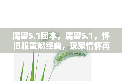 魔兽5.1团本,魔兽5.1,怀旧服重燃经典,玩家情怀再续新篇 魔兽5.1团本,魔兽5.1,怀旧服重燃经典,玩家情怀再续新篇