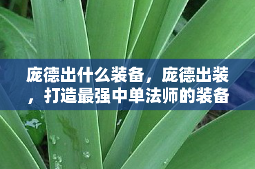 打造最强中单法师的装备指南图片