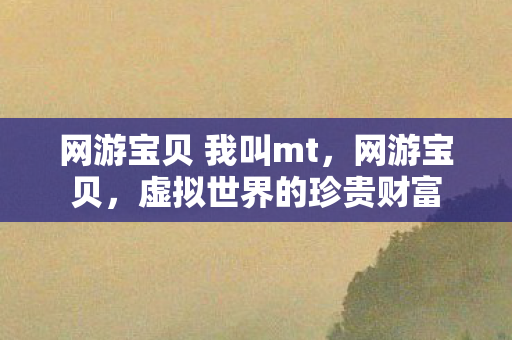 网游宝贝 我叫mt，网游宝贝，虚拟世界的珍贵财富