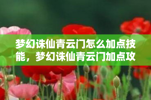 梦幻诛仙青云门怎么加点技能，梦幻诛仙青云门加点攻略，打造最强输出门派
