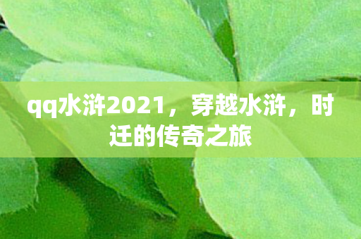 qq水浒2021，穿越水浒，时迁的传奇之旅