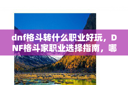 dnf格斗转什么职业好玩，DNF格斗家职业选择指南，哪个职业最适合你？