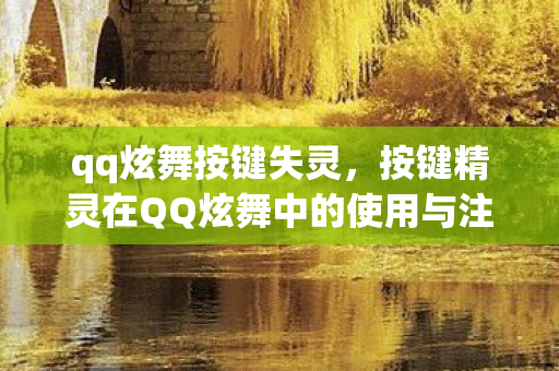 qq炫舞按键失灵，按键精灵在QQ炫舞中的使用与注意事项