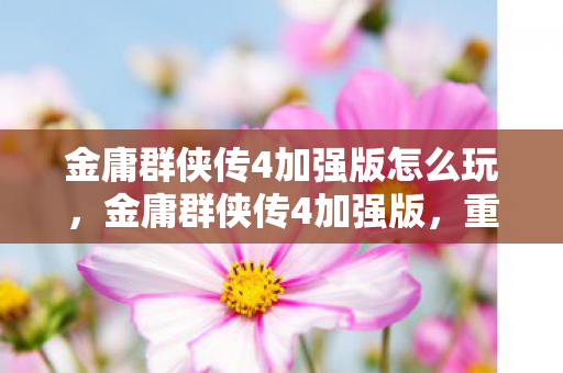 金庸群侠传4加强版怎么玩，金庸群侠传4加强版，重温经典，再续武侠梦