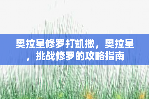 奥拉星修罗打凯撒，奥拉星，挑战修罗的攻略指南