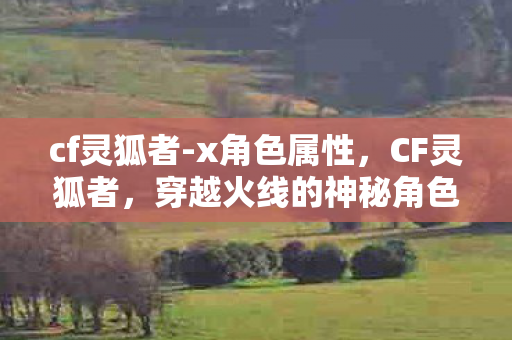 cf灵狐者-x角色属性，CF灵狐者，穿越火线的神秘角色