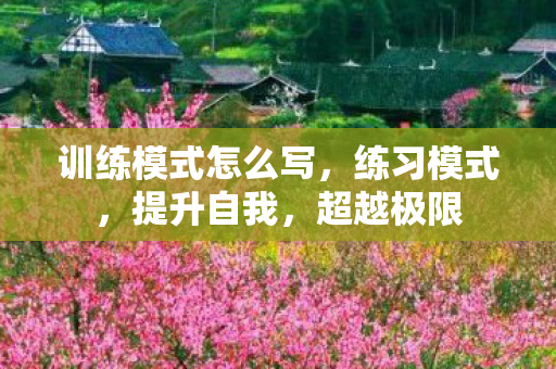 训练模式怎么写，练习模式，提升自我，超越极限
