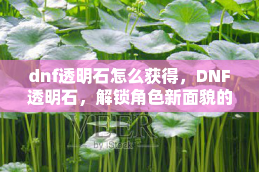 dnf透明石怎么获得，DNF透明石，解锁角色新面貌的神秘道具
