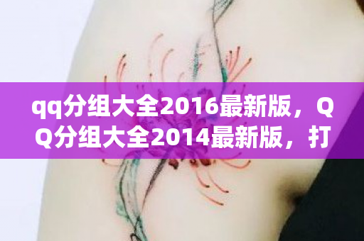 qq分组大全2016最新版，QQ分组大全2014最新版，打造个性化社交空间
