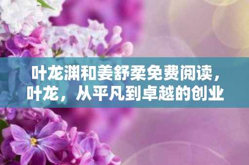 叶龙渊和姜舒柔免费阅读，叶龙，从平凡到卓越的创业之路