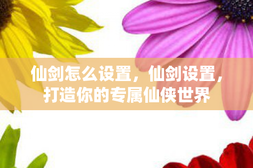 仙剑怎么设置,仙剑设置,打造你的专属仙侠世界 仙剑怎么设置,仙剑设置,打造你的专属仙侠世界