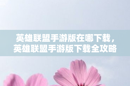 英雄联盟手游版下载全攻略图片