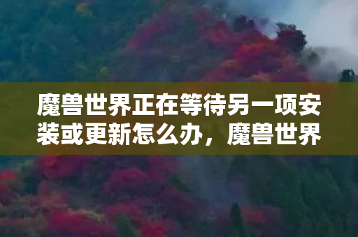 魔兽世界正在等待另一项安装或更新怎么办，魔兽世界，等待另一项安装或更新的背后