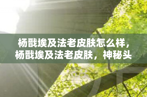 杨戬埃及法老皮肤怎么样图片