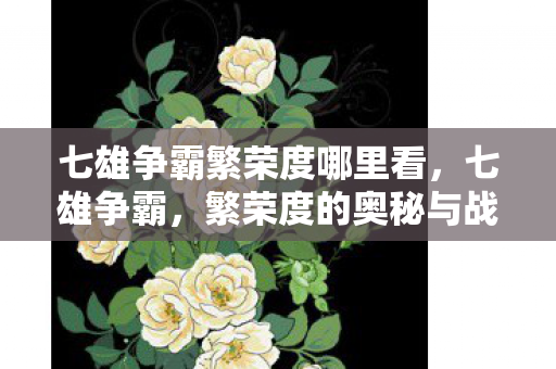 繁荣度的奥秘与战略意义图片