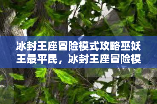冰封王座冒险模式攻略巫妖王最平民，冰封王座冒险模式巫妖王攻略
