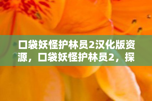 口袋妖怪护林员2汉化版资源，口袋妖怪护林员2，探索与守护的奇妙之旅