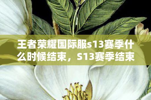 王者荣耀国际服s13赛季什么时候结束,S13赛季结束时间详解,如何规划你的游戏旅程 王者荣耀国际服s13赛季什么时候结束,S13赛季结束时间详解,如何规划你的游戏旅程