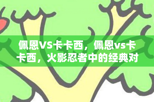 火影忍者中的经典对决图片