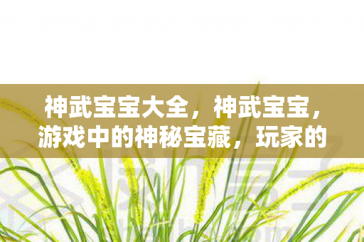 神武宝宝大全，神武宝宝，游戏中的神秘宝藏，玩家的最佳伙伴