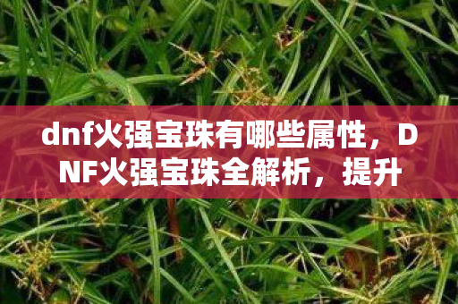 dnf火强宝珠有哪些属性图片
