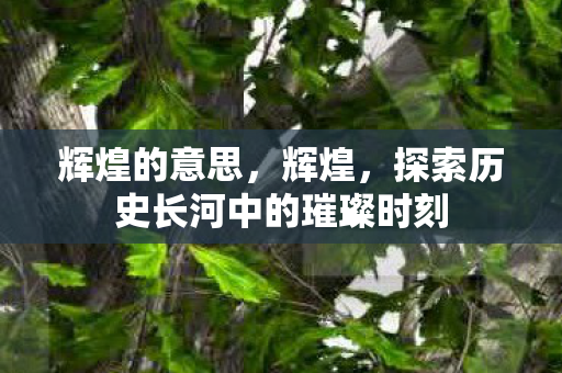 探索历史长河中的璀璨时刻图片