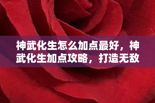 神武化生怎么加点最好，神武化生加点攻略，打造无敌战斗机器